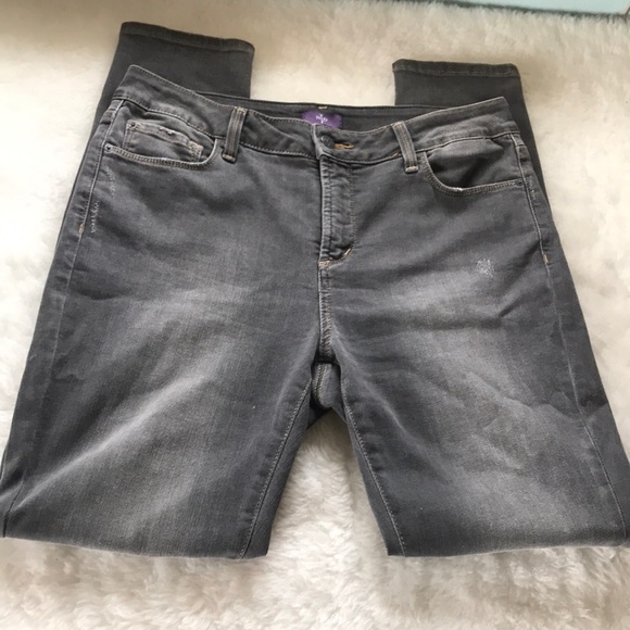 NYDJ Charcoal grey super skinny jeans 12 - Picture 4 of 15